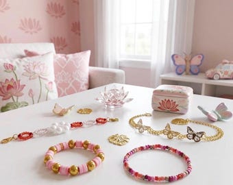 Serenity Blossom Bundle | Mommy & Me Handmade Bracelet Gifts | Teen Sister Little Sister Bracelet Gifts | SisterlyGlo