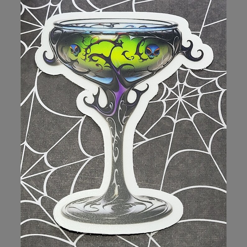 Elixir Brew Sticker Witch's Elixir Sticker Gothic Halloween Drink Fantasy Die Cut Clear ...
