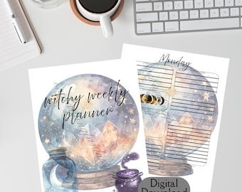 Witchy Weekly Planner Digital Download