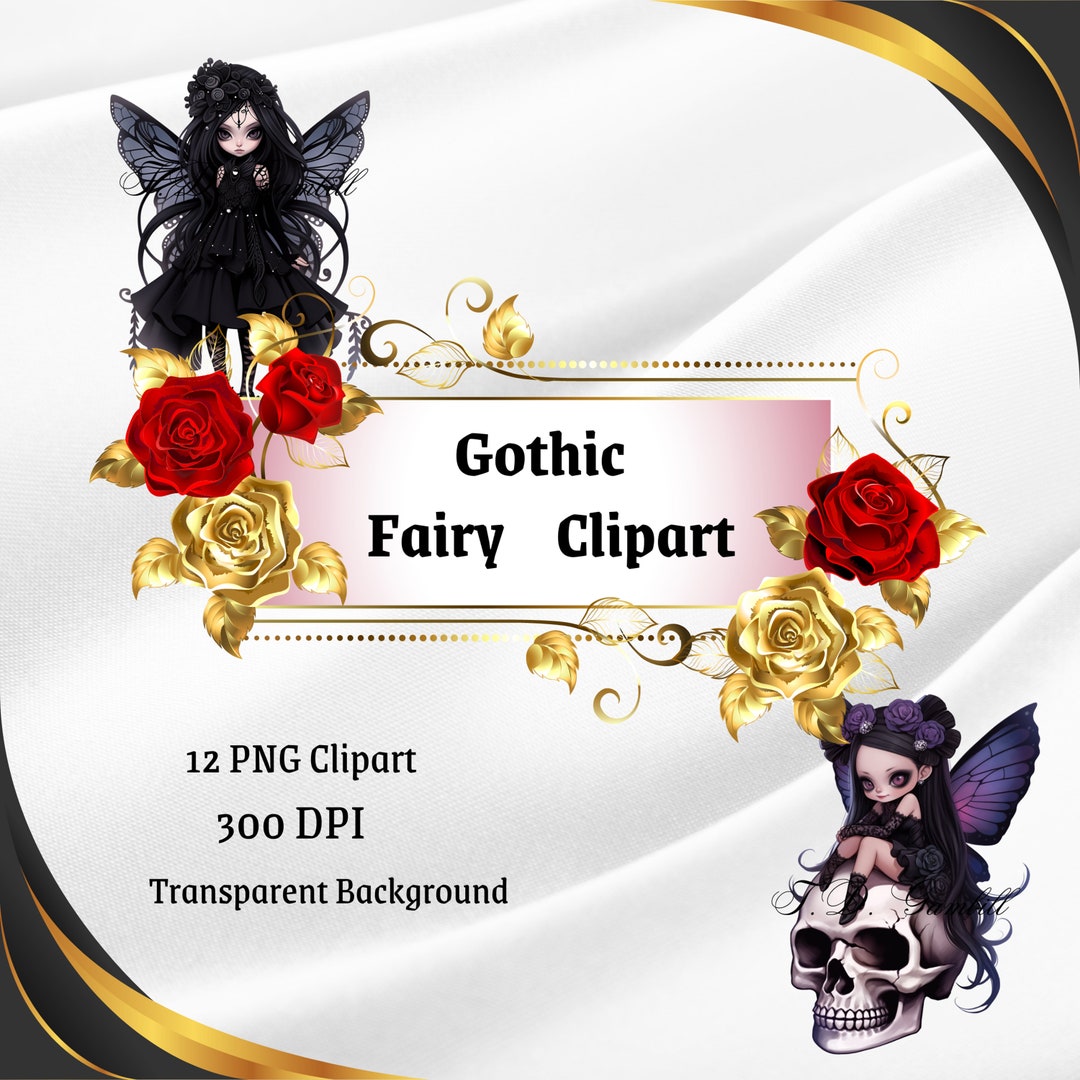 Gothic Fairy Clipart 12 PNG Commercial Use Digital Download - Etsy