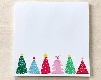 Festlicher Weihnachtsbaum Notizblock, Urlaub Gastgeberin Geschenk, Lehrer Wertschätzung Weihnachtsgeschenk, fröhlicher Urlaub Notizblock, 5 &quot;x 5&quot; Notizblock
