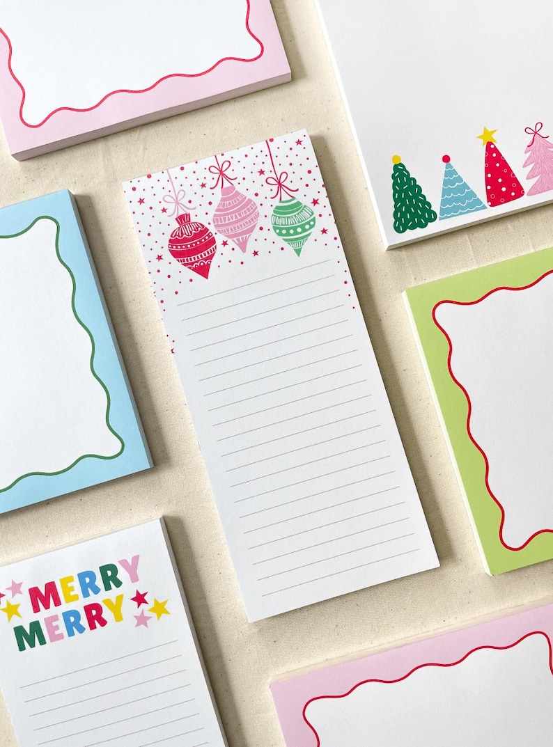 Christmas Tree Notepad, Festive Holiday Gift, 5x5" - Etsy