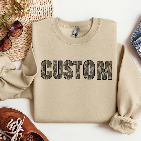 Custom Bottomlands Camo Crewneck Camo Mama Crewneck Camo Auntie Sweatshirt Camouflage Crewnecks for Women and Men Retro Custom Camo Etsy Canada