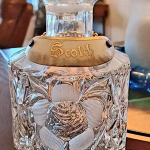 Vintage French Scotch Glass Decanter