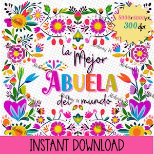 La Mejor Abuela Del Mundo png, sublimatie, abuelitas, png voor oma, mejor abuela png, abuelitas, abuela-shirt voor oma-shirt,