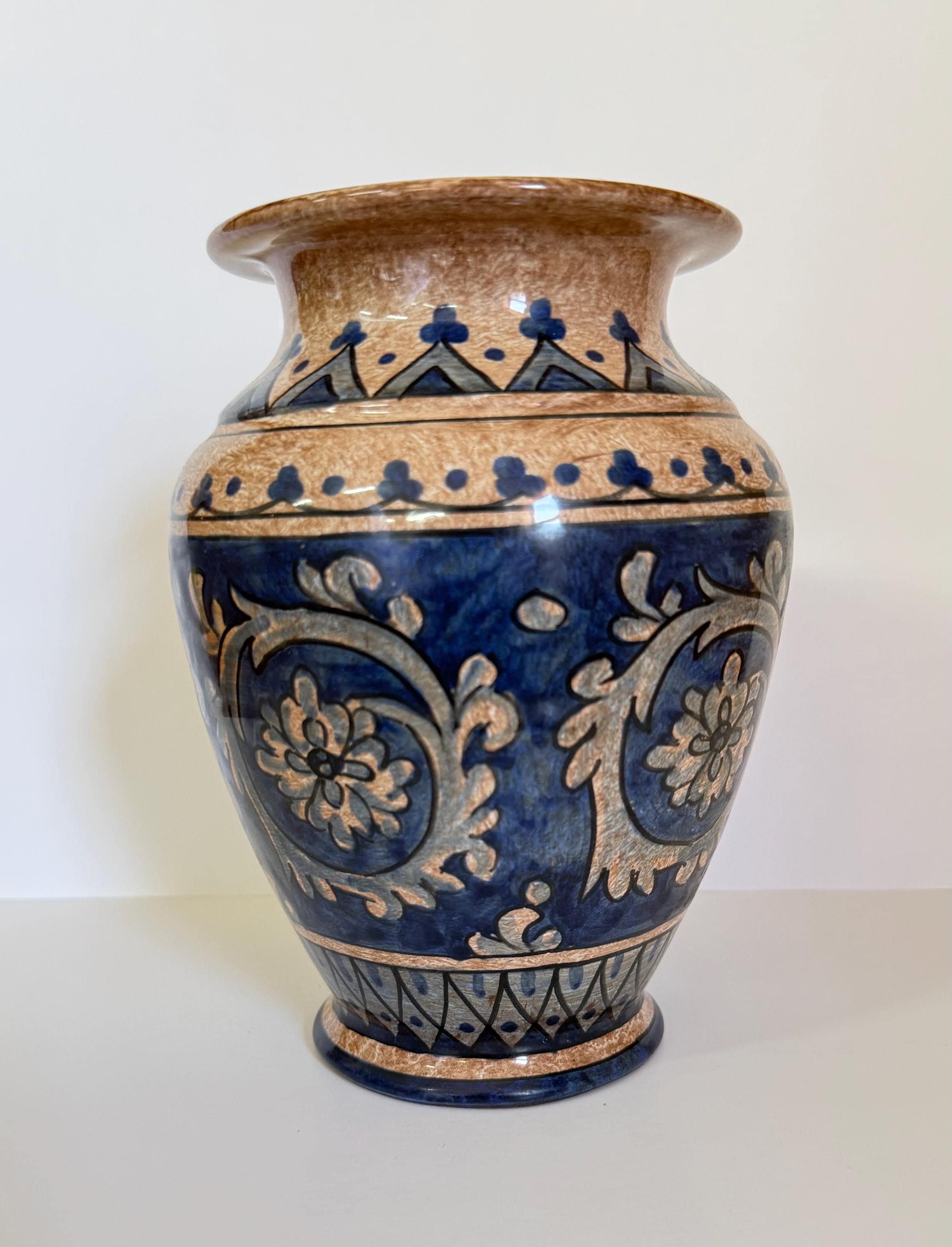 Vintage Hand Painted Ceramic Vase by Biagioli of Italy. 6 3/4”H - Etsy