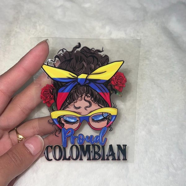 Calcomanía colombiana UV DTF de 4” D#1