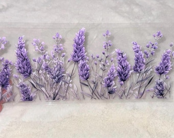 Uv DTF purple lavender floral flowers spring 16 oz Cup Wrap | Ready To Apply | No Heat Needed | Waterproof #165