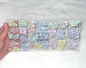 UV DTF My daily bible affrimation Faith Lord God Christ Jesus bible 16oz Cup Wrap | Ready To Apply | No Heat Needed | Waterproof #303