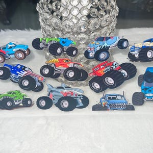 Envoltura para vasos de 16 oz con diseño de monster trucks y autos para niños, lista para aplicar, sin necesidad de calor, impermeable, n.° 16