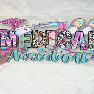 Protector solar UV DTF para asistente médico, 16 oz, listo para usar, no requiere calor, resistente al agua #279