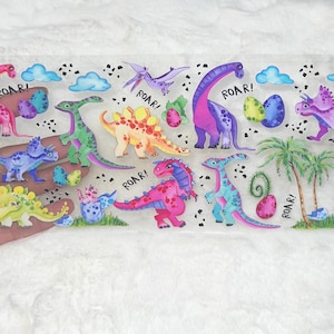 Uv DTF Roar Dino Dino’s Dinosaurs kids 16 oz Cup Wrap | Ready To Apply | No Heat Needed | Waterproof #118