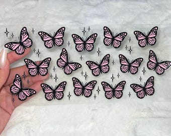Uv DTF butterfly butterflies 16 oz Cup Wrap | Ready To Apply | No Heat Needed | Waterproof #137