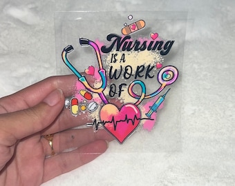 Labor and Delivery Nurse UV DTF Sticker - Water Bottle & Cup Wrap