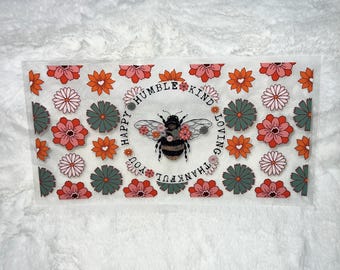 Uv DTF Sunflower Sunflowers Butterfly Butterflies Bees Be Kind  16 oz cup wrap #143
