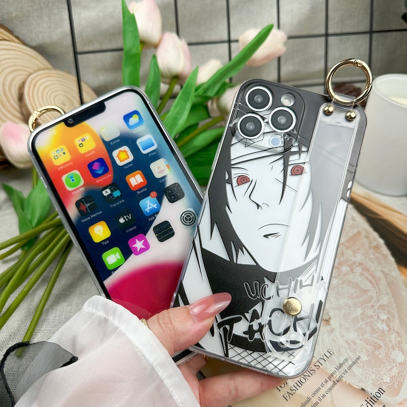 Cool Art Anime Clear iPhone Case for iPhone 15 14 13 12 11 Pro Max Mini XS XR 6 7 8 Plus & Samsung S21 S22 S23 S24 Ultra With Wrist Strap image 5