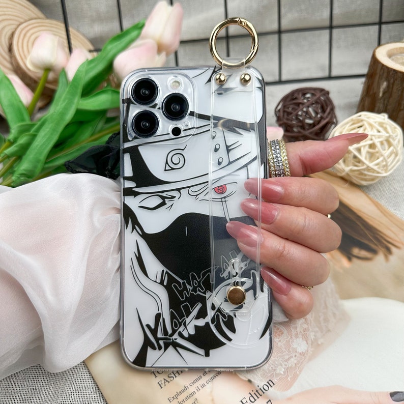 Cool Art Anime Clear iPhone Case for iPhone 15 14 13 12 11 Pro Max Mini XS XR 6 7 8 Plus & Samsung S21 S22 S23 S24 Ultra With Wrist Strap image 10
