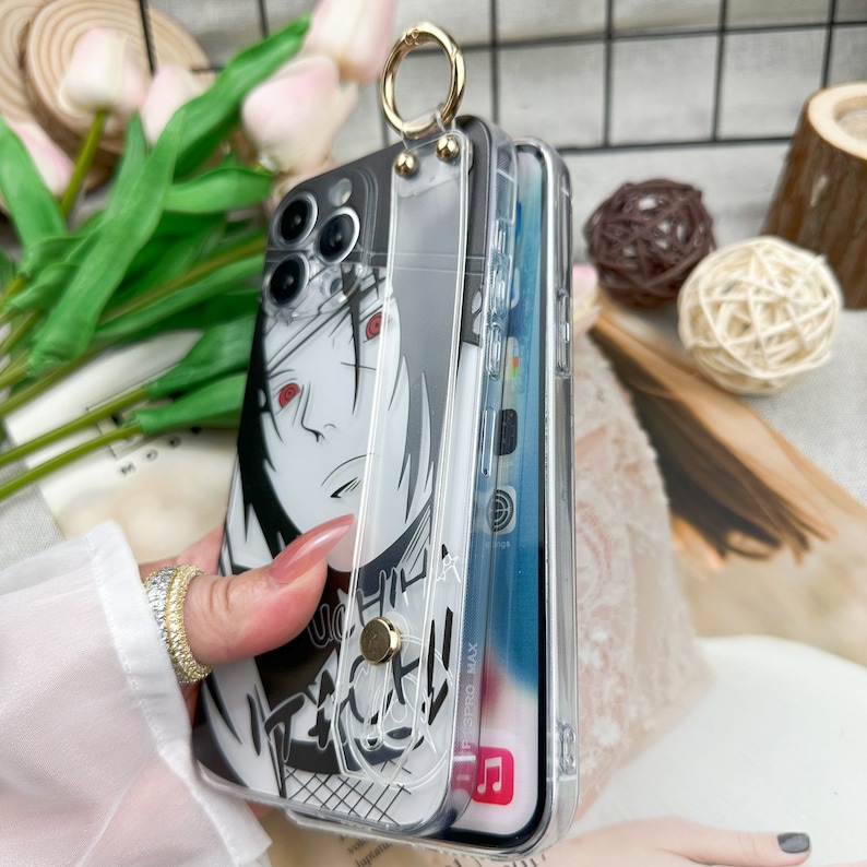 Cool Art Anime Clear iPhone Case for iPhone 15 14 13 12 11 Pro Max Mini XS XR 6 7 8 Plus & Samsung S21 S22 S23 S24 Ultra With Wrist Strap image 4