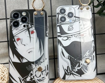 Cool Art Anime Clear iPhone-hoesje voor iPhone 15 14 13 12 11 Pro Max Mini XS XR 6 7 8 Plus & Samsung S21 S22 S23 S24 Ultra met polsband