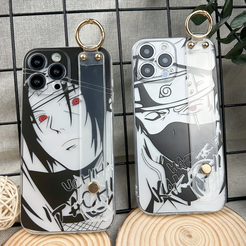 Cool Art Anime Clear iPhone Case for iPhone 15 14 13 12 11 Pro Max Mini XS XR 6 7 8 Plus & Samsung S21 S22 S23 S24 Ultra With Wrist Strap image 1