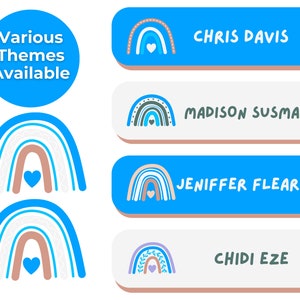 Kids&#39; Personalized Waterproof Name Labels for daycare and school supplies. Also, dishwasher-safe bottle labels. Customizable & durable.