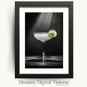 Margarita Art Print, Downloadable Bar Cart Art, Classic Cocktail Art, Gift for Cocktail Lover, Modern Bar Cart Art, Restaurant Art Poster
