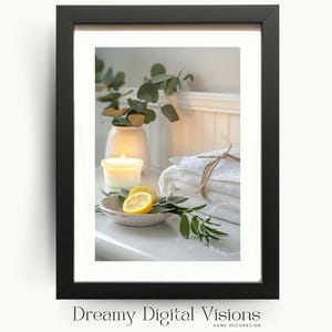 Home Spa Bathroom Wall Art, Relaxing Guest Bathroom Art, Printable Home Spa Decor, Wellness Spa Art, Calming Spa Decoration Print