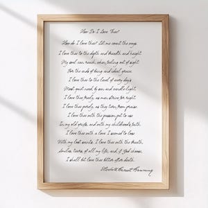 How Do I Love Thee, Love Letter Print, Romantic Handwritten Poem Digital Print, Easy Valentine’s Day Gift Idea, Soulmate Gift