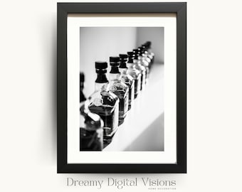 Bar Cart Decor for Whisky Lovers, Whisky Poster, Modern Bar Cart Print, Gift for Whisky Lovers, Gift for Dad, Father's Day Gift, Wine Bar