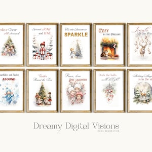 Christmas Gallery Wall,  10 Family Christmas Prints, Christmas Printable Gallery, Winter Gallery Wall Art, Christmas Sayings, Festive Season