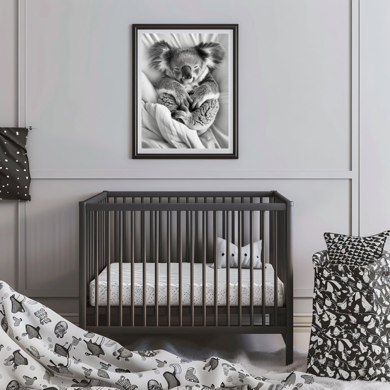 Adorable Koala Nursery Wall Art, Baby Shower Gift Koala Poster, Cute ...