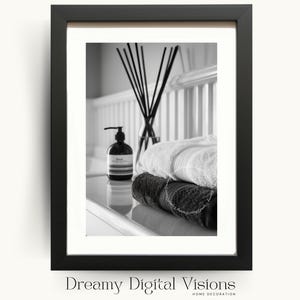 Relaxing Bathroom Wall Art, Home Spa Decor Digital Print, Printable Guest Bathroom Art, Minimalist Bathroom Decor, Spa Decoration Print