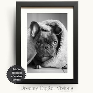Adorable French Bulldog Print, French Bulldog Gift, Cute Bathroom Decor, Animal Wall Art, Dog Lover Gift Bulldog Print, Bulldog Poster