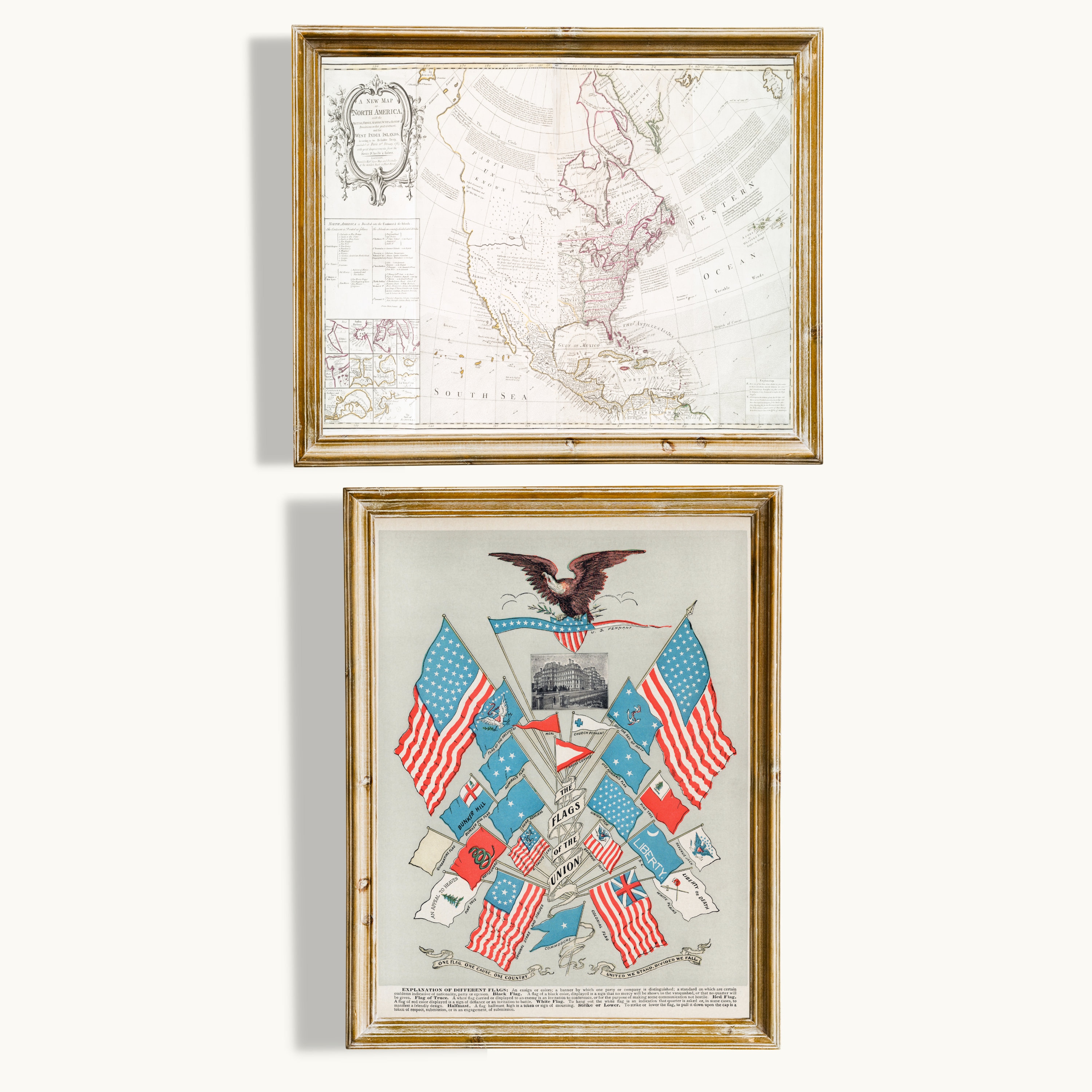 Americana Decor Wall Print Set of 8, Vintage Patriotic 4th July Wall ...