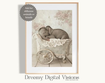 Vintage Style Elephant Nursery Print, Baby Shower Gift, New Baby Nursery Gift, Printable Nursery Wall Art, Nursery Decor Digital Download