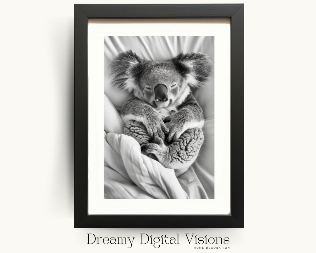 Adorable Koala Nursery Wall Art, Baby Shower Gift Koala Poster, Cute ...