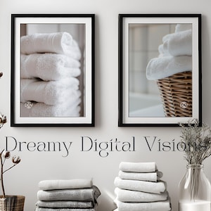 Set of 2 Elegant Colour Laundry Room Prints, Printable Laundry Room Wall Art, Modern Laundry Room Decor, Country Farmhouse Laundry Wall Art