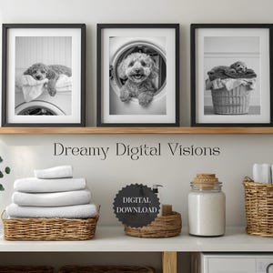 Set of 3 Goldendoodle Prints – Dog Lovers Laundry Prints, Doodle Lover Gift, Instant Download Laundry Prints, Cute Dog Wall Art