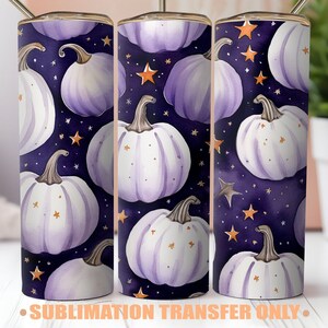 Sublimation Transfer for Tumbler, Ready to Press Transfer, Retro Pumpkin Design, Spooky Halloween Drinkware, Christmas Gift, Custom Tumbler