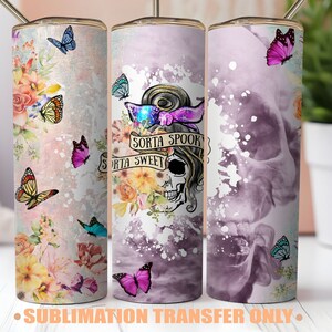 Kinda Spooky Ready to Press Transfer, Sublimation Transfer Wrap for Tumbler, Custom Design, Custom Tumbler, Drinkware, Kinda Sweet Design