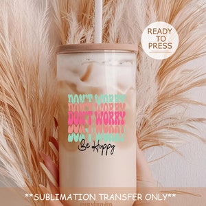 Easter Bunny Drinkware, April Glass Can, Sublimation Wrap, Ready to Press, Heat Transfer, Sublimation Wrap for Glass Can, Birthday Gift