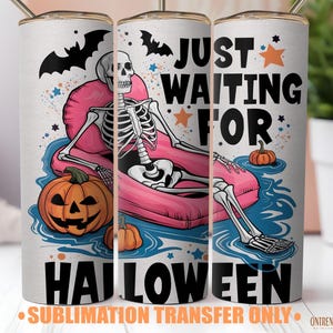 Ready to Press Sublimation Wrap for Tumbler, Skinny Tumbler Print, Custom  Sublimation Design, Halloween Skull, 20oz Straight Print