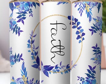 Sublimation Print Faith Ready to Press Heat Transfer Sublimation Transfer Wrap for Tumbler, 20oz Skinny Blank Tumbler Religious Design