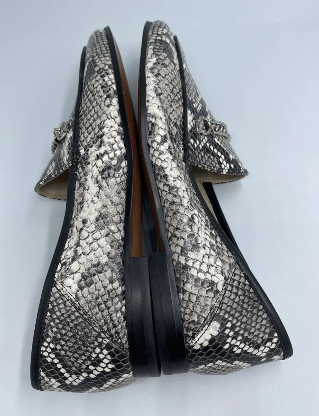 Rare SAM EDELMAN Lorenzo SNAKE Print Loafers Women's Shoes Size 6.5 Euc