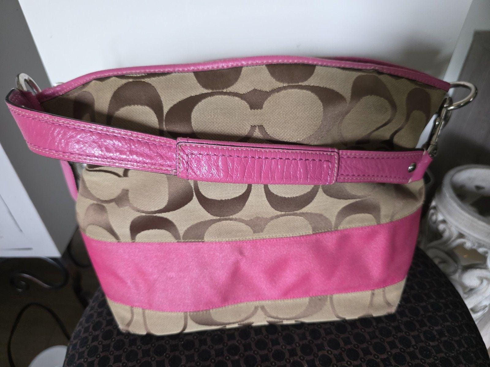Coach Signature Striped Handbags - Etsy