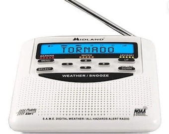 Brand New MIDLAND Wr-120 Weather Alert RADIO w/Alarm CLOCK NwT
