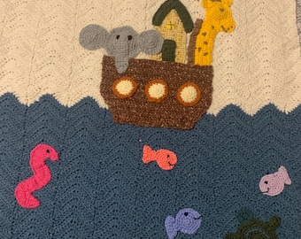 Crochet blanket Noah’s ark