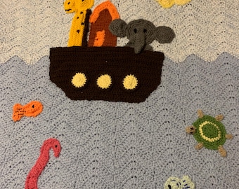 Crochet blanket Noah’s ark