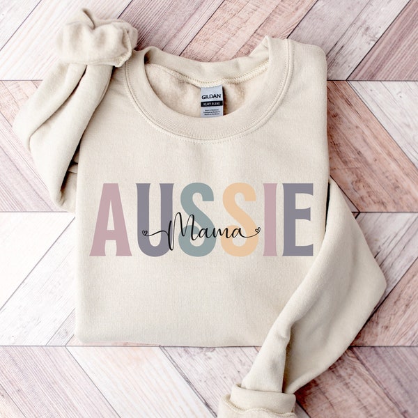 Aussie Mom Sweatshirt, Aussie Mama Gift, Aussie Crewneck, Aussie Dog Lover Gift, Aussie Mom Shirt