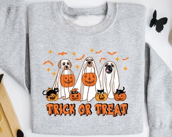 Trick Or Treat Shirt, Funny Halloween Vibes, Spooky Season Tee, Boo Crew Shirt, Pumpkin Season Sweatshirt, Halloween Party Style, Halloween